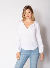 Load image into Gallery viewer, V Neck Blouson Sleeve Top (more colors)
