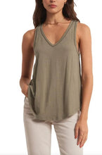 Load image into Gallery viewer, Vagabond Lace Trim Tank  (more colors)
