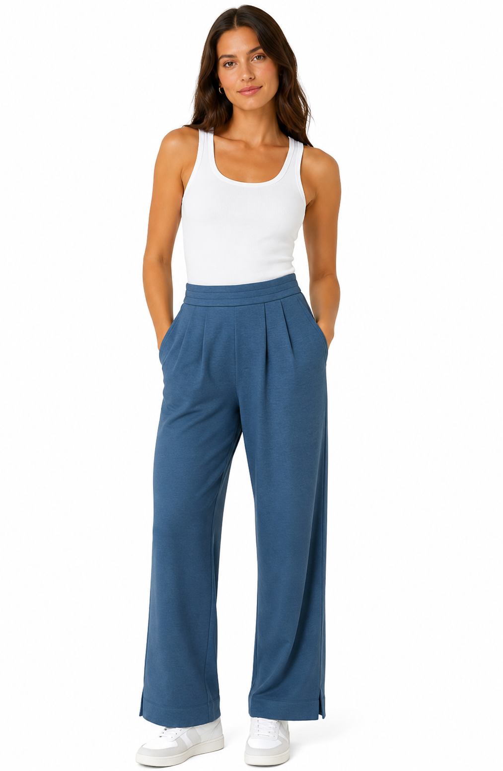 Pull On Pleated Wide Leg 30"ins