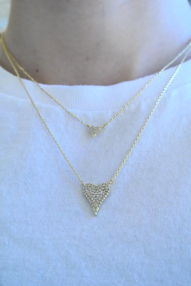 Tiny CZ Heart Necklace
