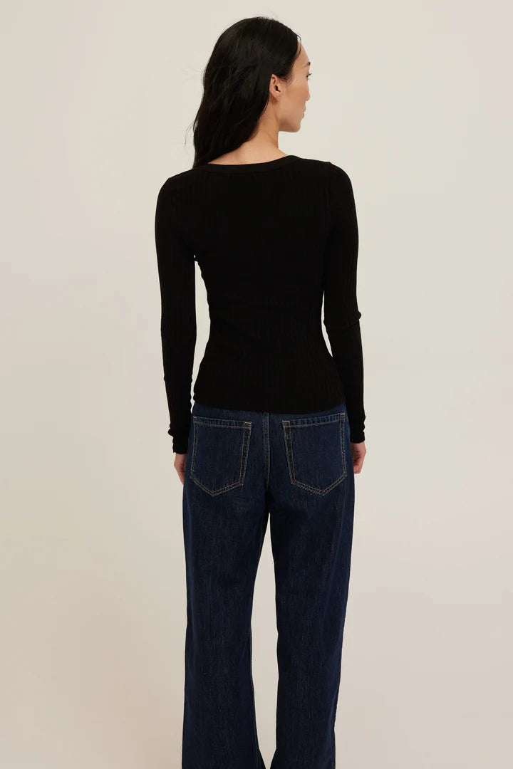 What's The Scoop Washed Rib L/S