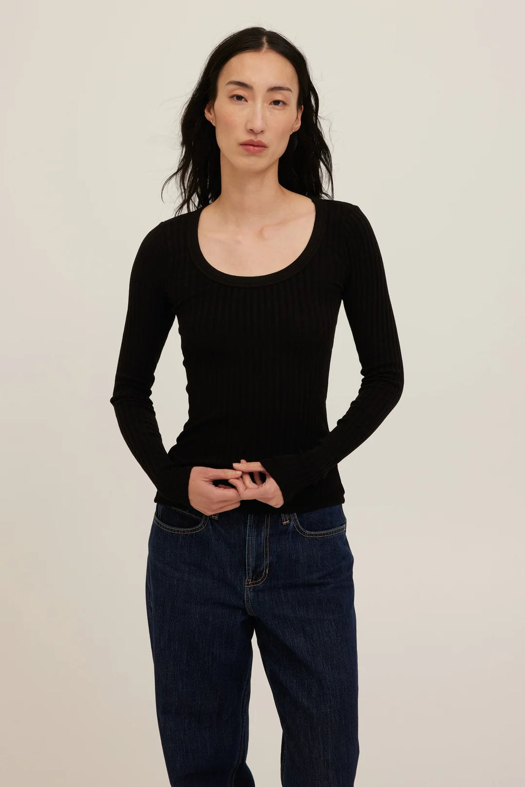 What's The Scoop Washed Rib L/S