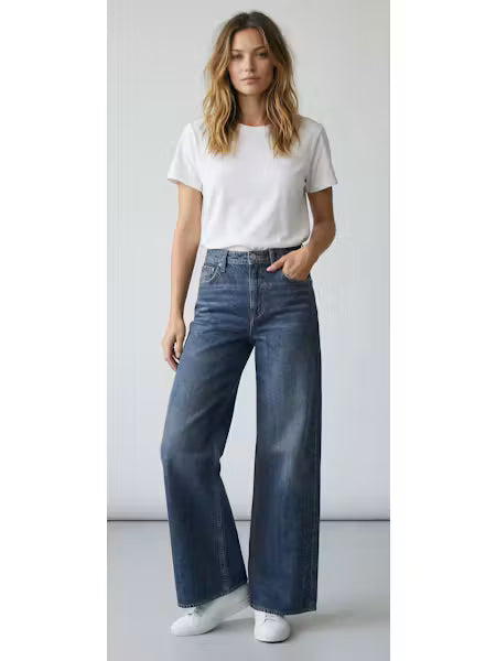 Trompe L'oiel Wide Leg Jean