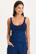 Fife Twill/Jersey Tank