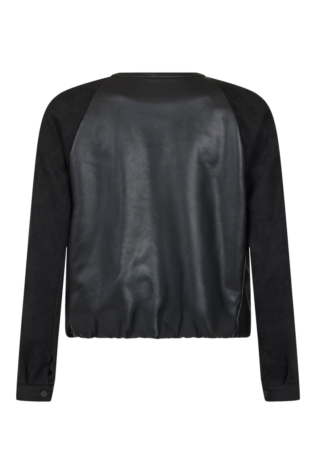 Faux Leather Mix Media Jacket