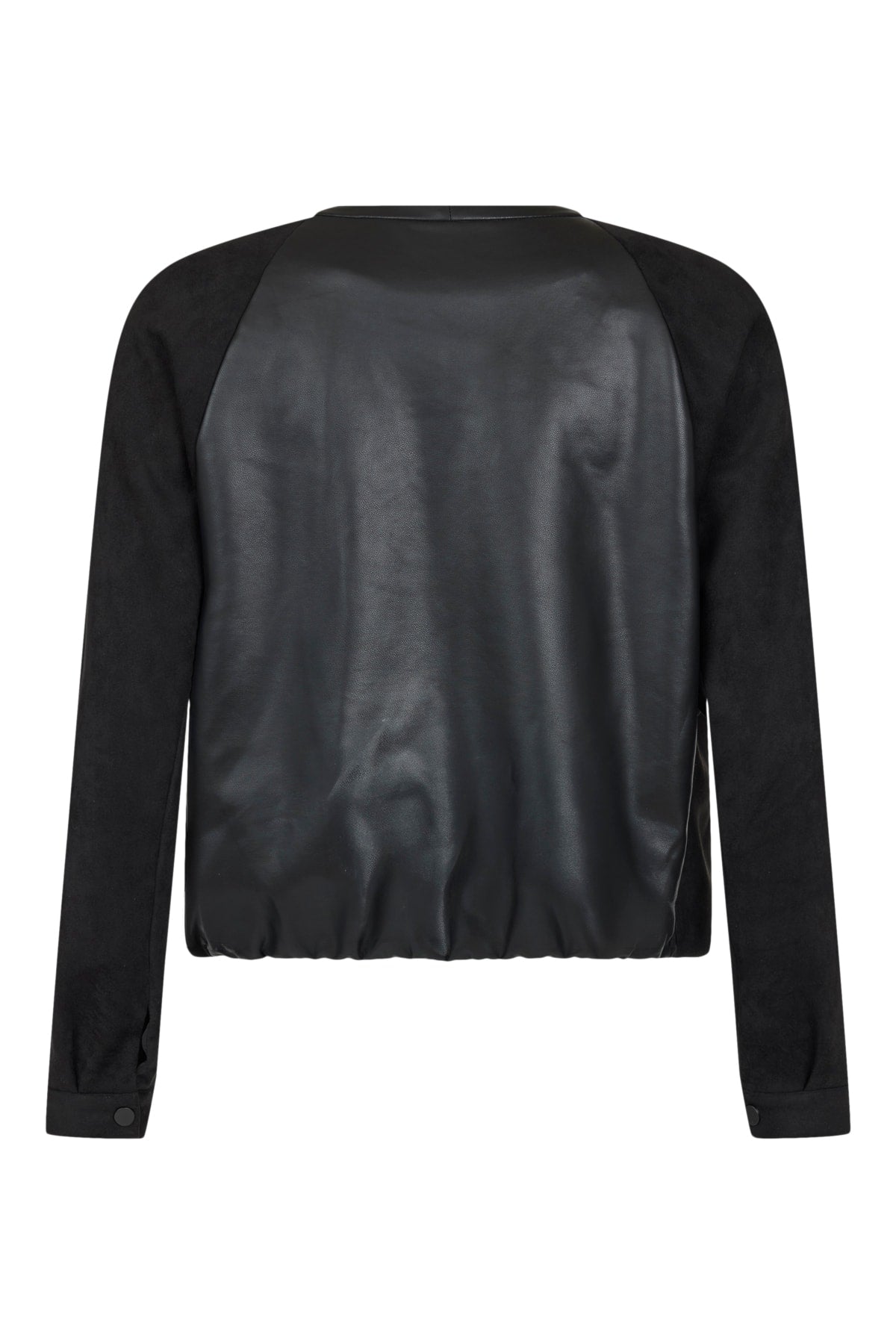 Faux Leather Mix Media Jacket