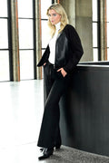 Faux Leather Mix Media Jacket