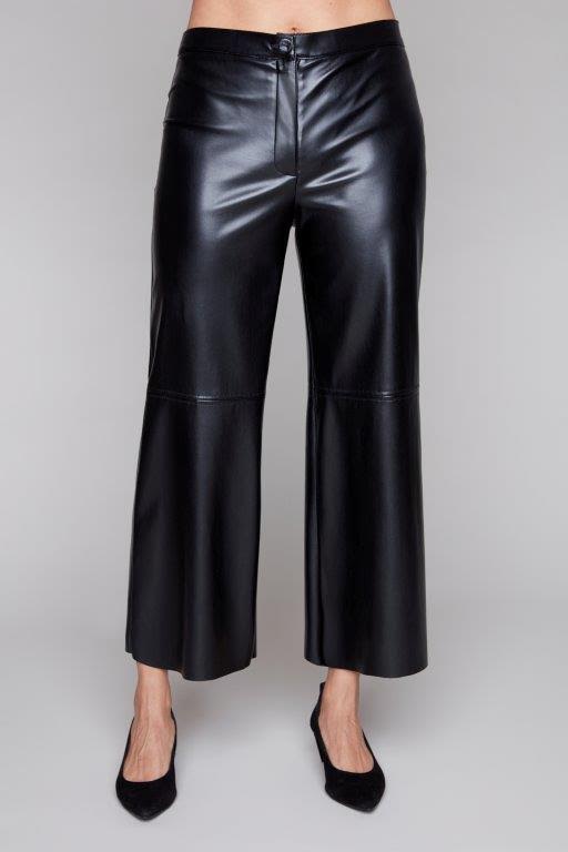 Faux Leather Wide Leg Pant
