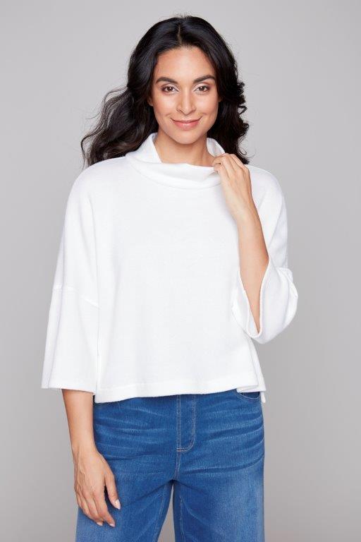 3/4 Sleeve Cowl Neck Sweater (more colors)