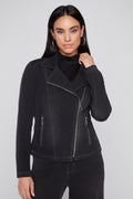 Knit Moto Style Jacket