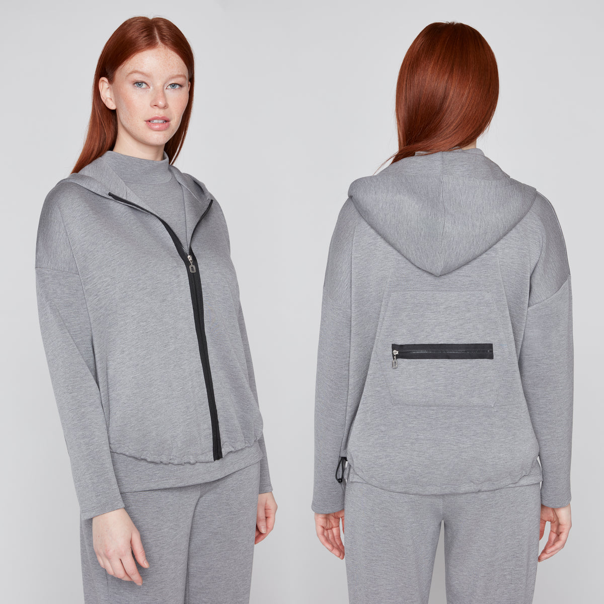 Zip Hoodie w/Pocket on Back