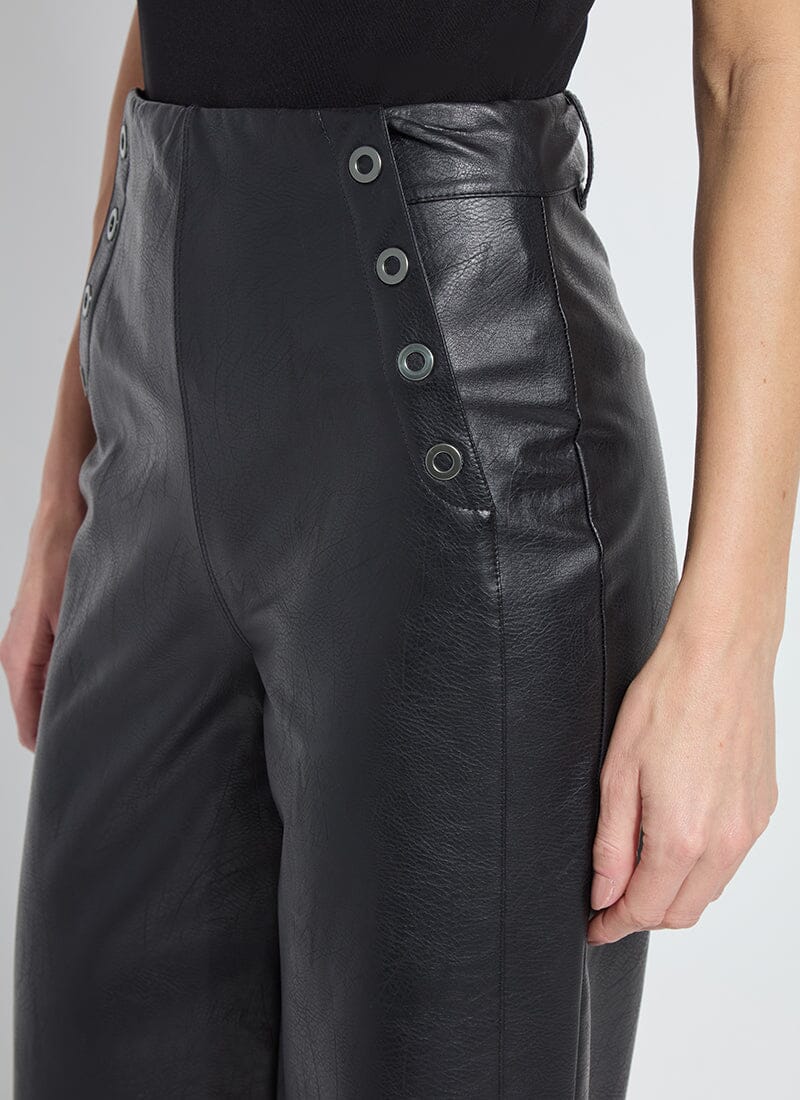 Odalis Hi Waist Vegan Leather Wide Leg Pant