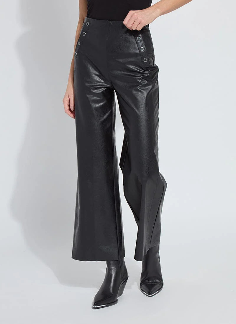 Odalis Hi Waist Vegan Leather Wide Leg Pant