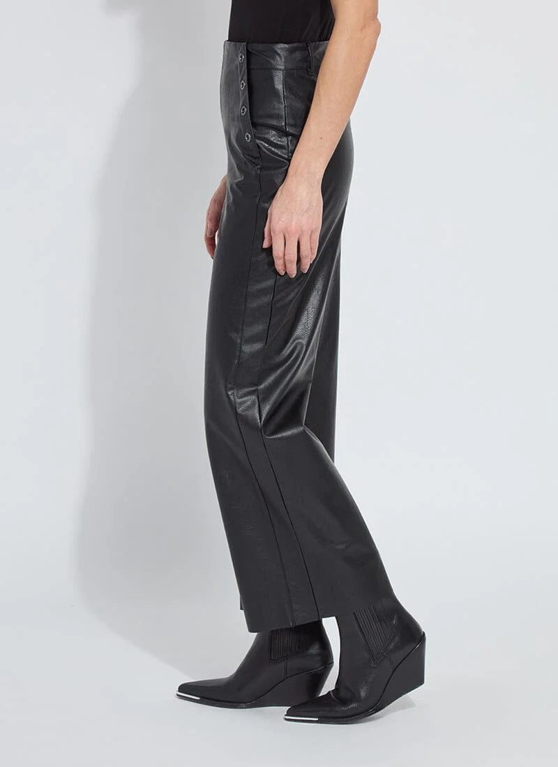 Odalis Hi Waist Vegan Leather Wide Leg Pant
