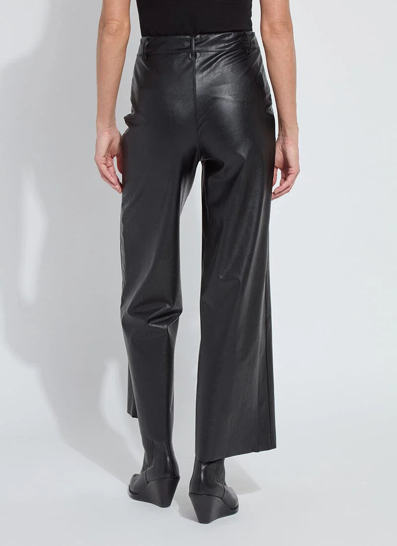 Odalis Hi Waist Vegan Leather Wide Leg Pant