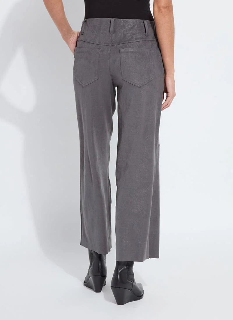Amina Patent Foil Vegan Suede Pant