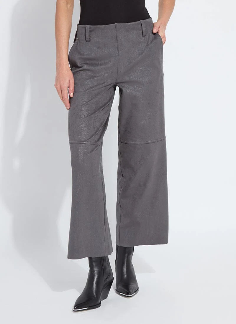 Amina Patent Foil Vegan Suede Pant