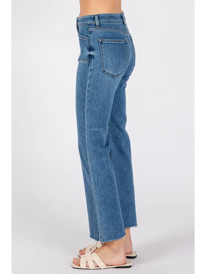 Sicily Square Front Pocket w/Scissor Hem Jean