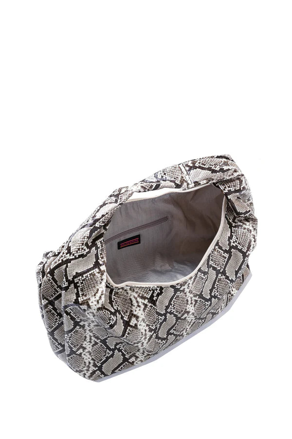 Loren Natural Python Hobo Bag