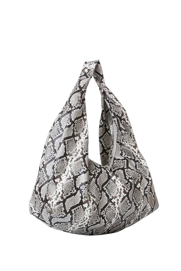 Loren Natural Python Hobo Bag