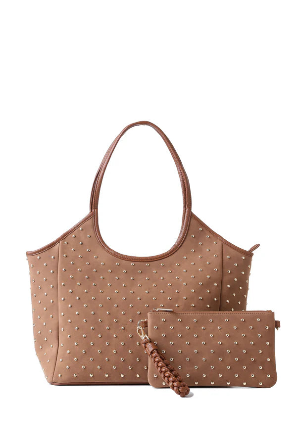 Isla Saddle Studded Tote