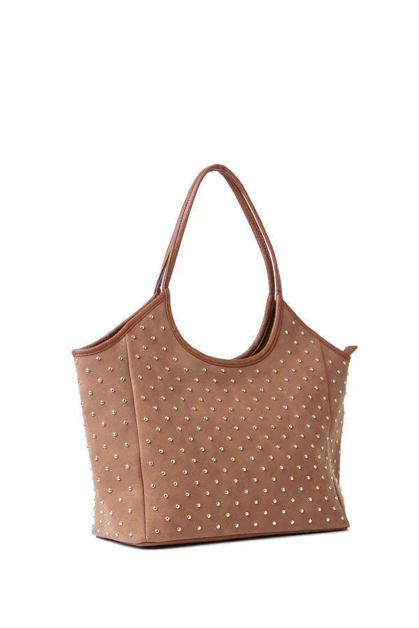 Isla Saddle Studded Tote