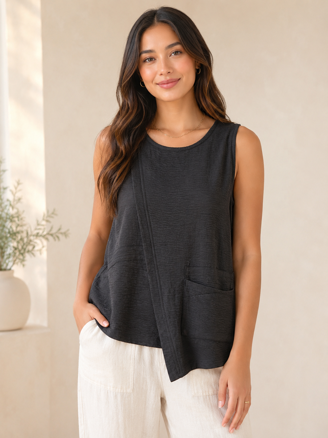 Asymmetrical Overlay Top