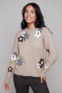 Crew Neck Flower Sweater (more colors)