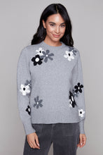 Load image into Gallery viewer, Crew Neck Flower Sweater (more colors)
