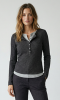 Double Layer Henley Top