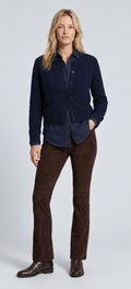 Mixed Media Cardigan w/Denim