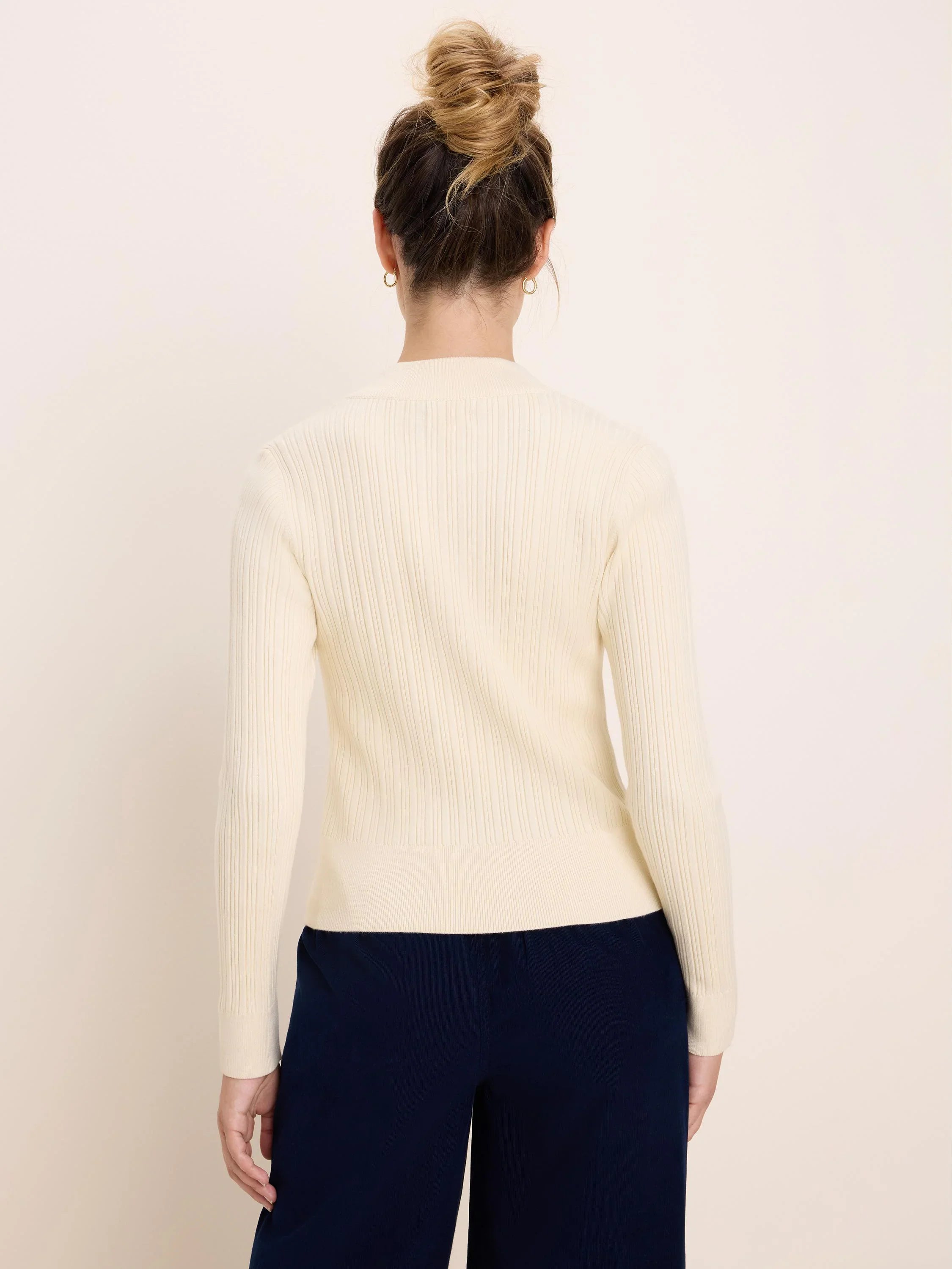 Half Zipped Ribbed Sweater