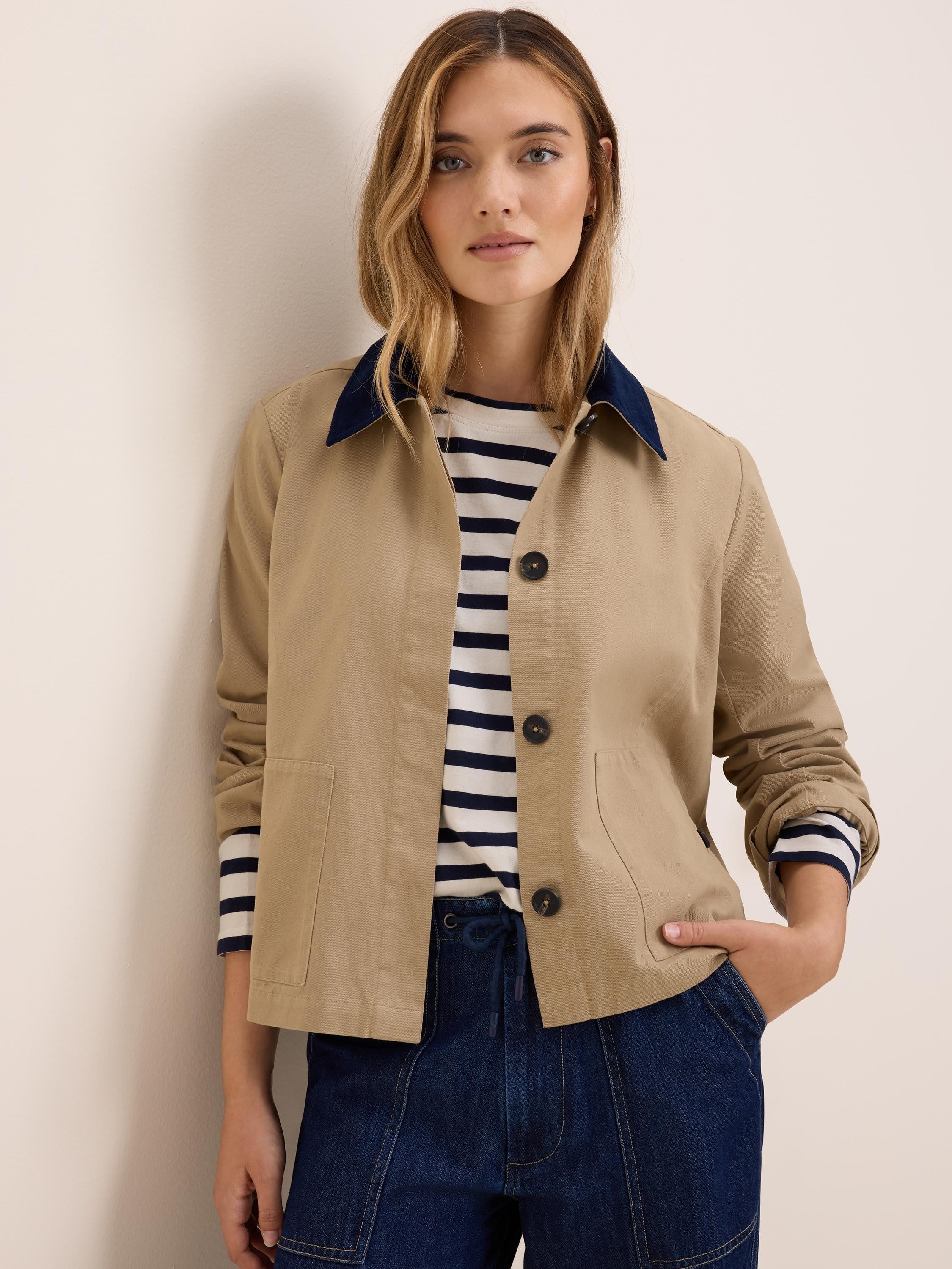 Cord Collar Twill Jacket