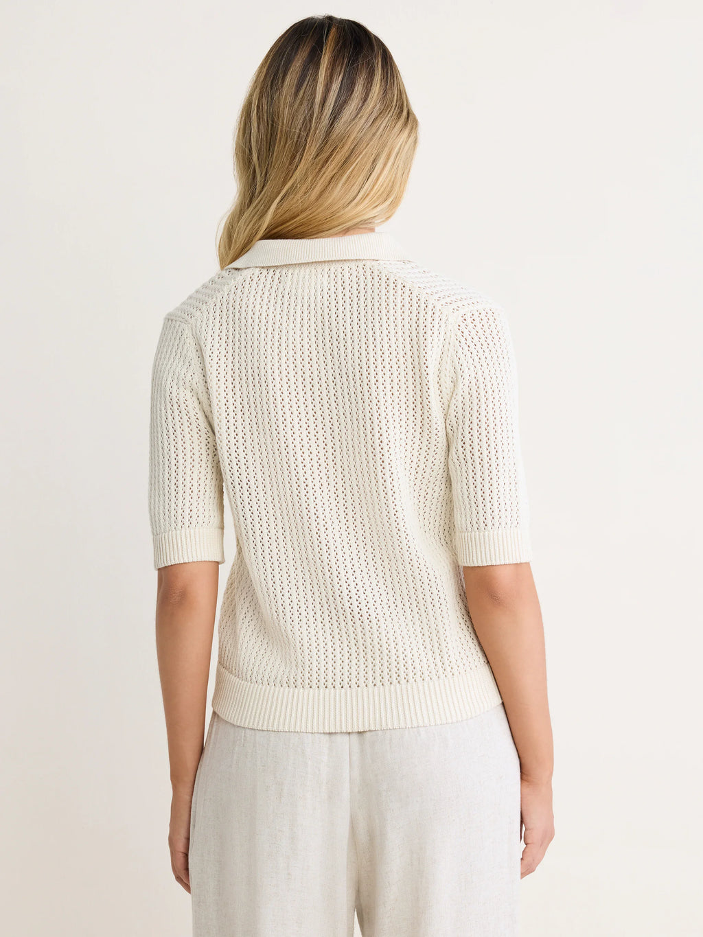Mesh Polo Sweater