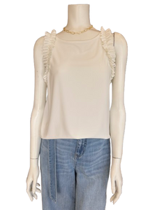 Black Ruffle Strap Blouse (more colors)