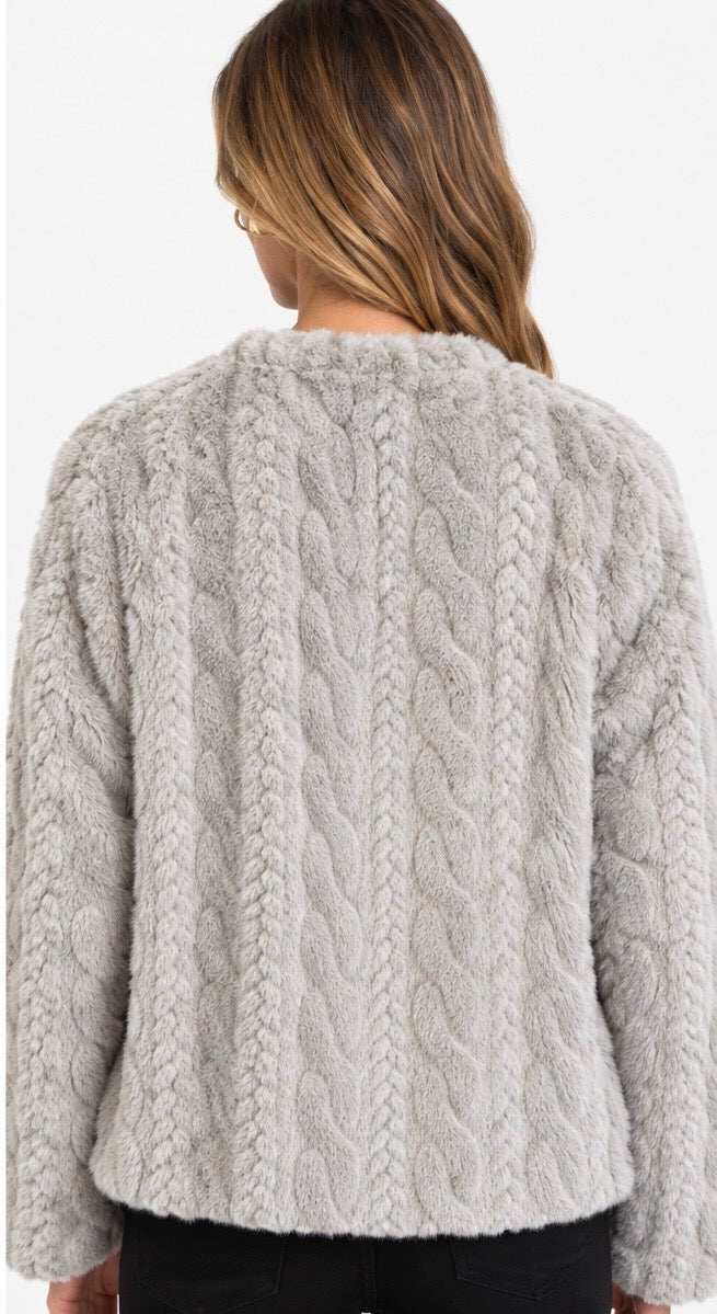 Faux Fur Patterned Jacket