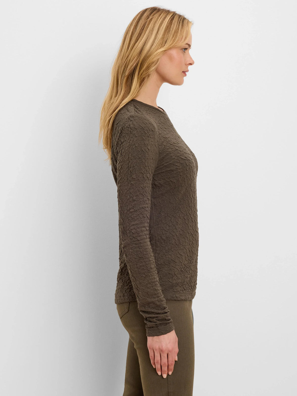 Crinkle Knit Textured Top