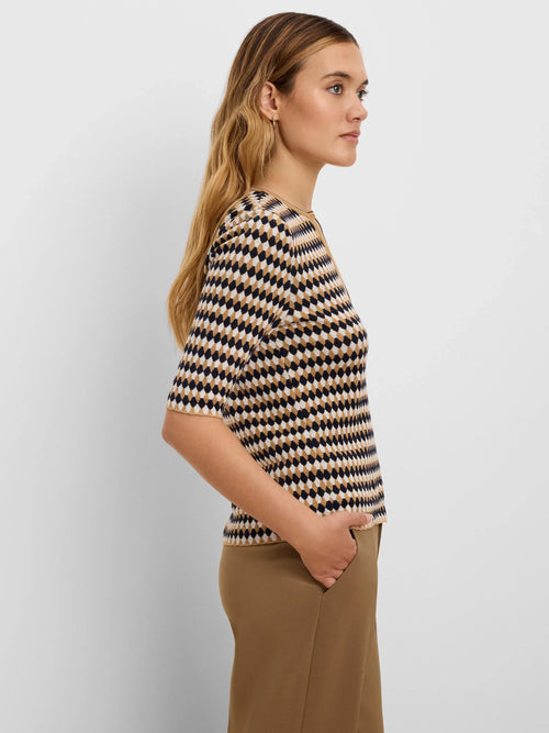 Angled Jacquard Sweater