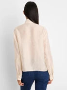 Crinkle Tie Neck Top