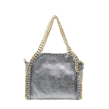 Load image into Gallery viewer, Chain Trim Leather Handbag (more colors)
