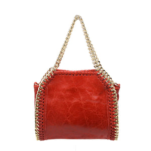 Chain Trim Leather Handbag (more colors)