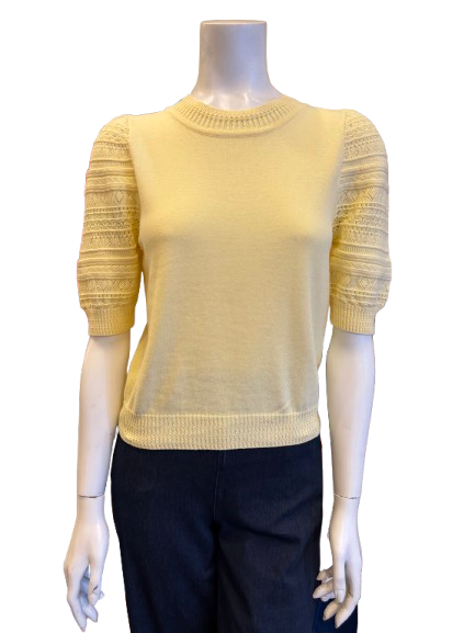 Pullover W/Knit Balloon Sleeve