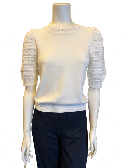 Pullover W/Knit Balloon Sleeve
