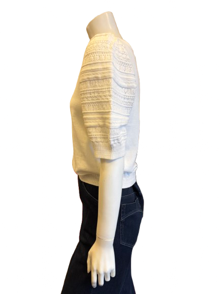 Pullover W/Knit Balloon Sleeve