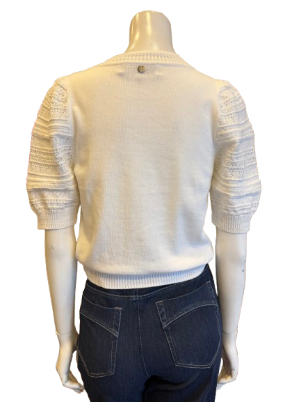 Pullover W/Knit Balloon Sleeve