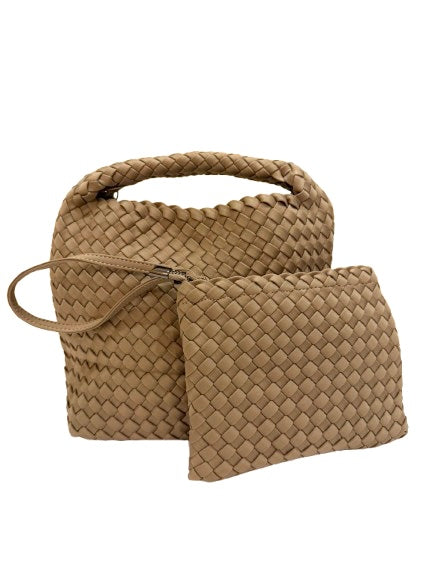 Shelly Woven Bucket Bag