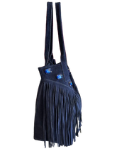 Load image into Gallery viewer, Glass Tassel Suede Tote (more colors)
