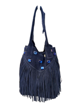 Load image into Gallery viewer, Glass Tassel Suede Tote (more colors)
