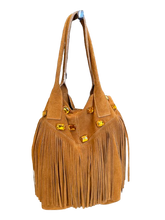 Load image into Gallery viewer, Glass Tassel Suede Tote (more colors)
