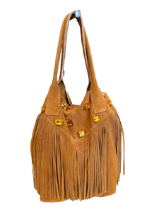 Glass Tassel Suede Tote (more colors)